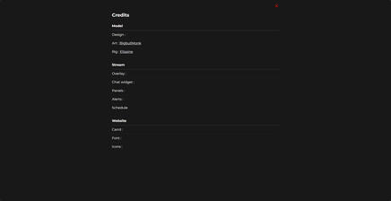 Credits page