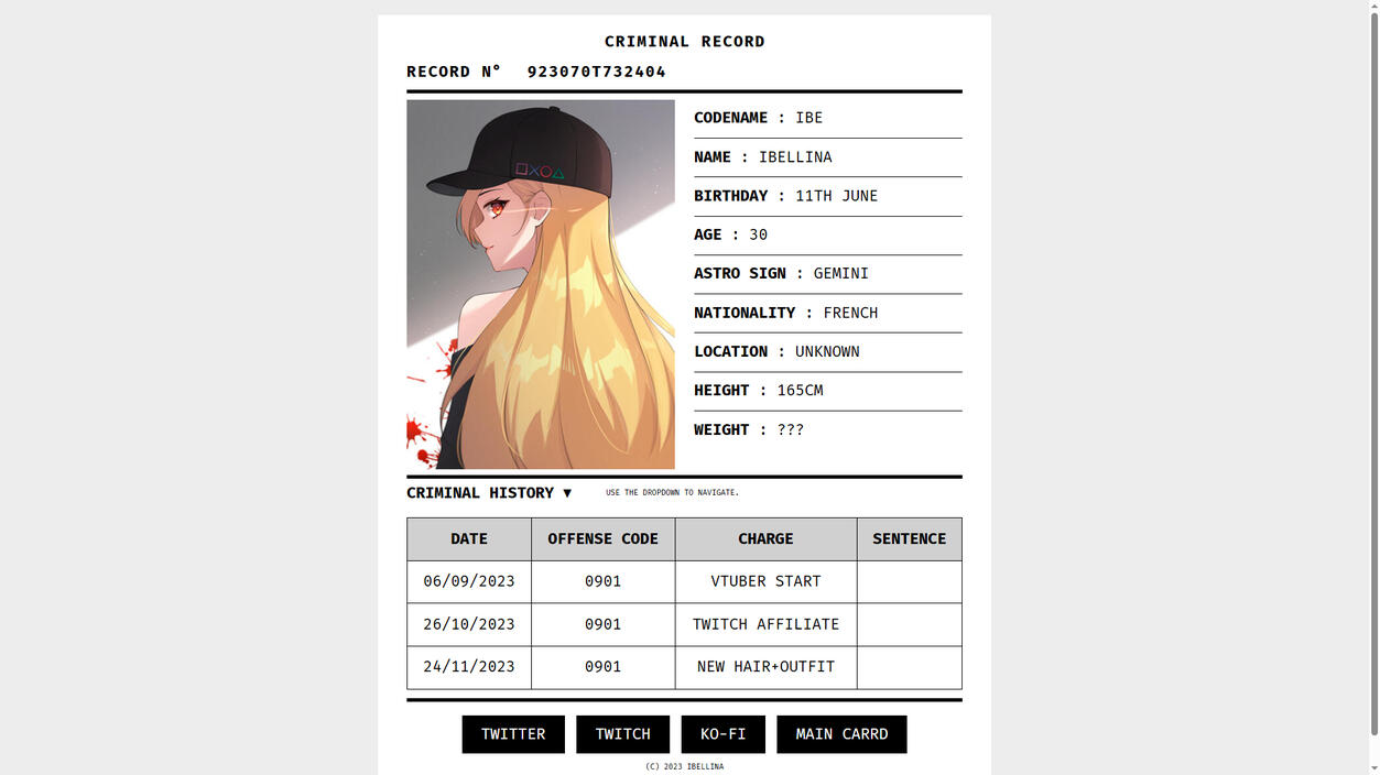 Carrd template "Browser - Dark version"